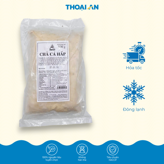Chả cá hấp Thoại An 500g (Đông lạnh)