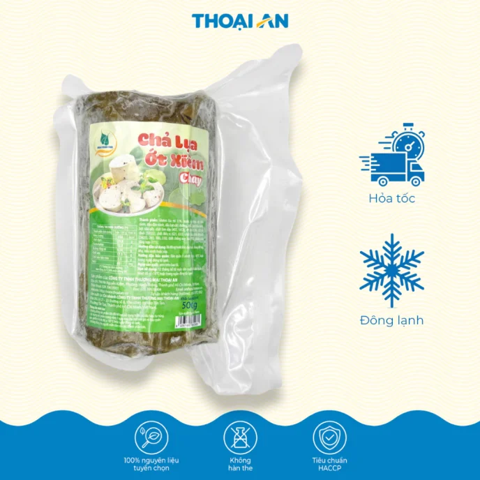 Công ty TNHH Thương Mại Thoại An Alternative view of Chả lụa ớt xiêm chay Thoại An 500g (Đông lạnh)