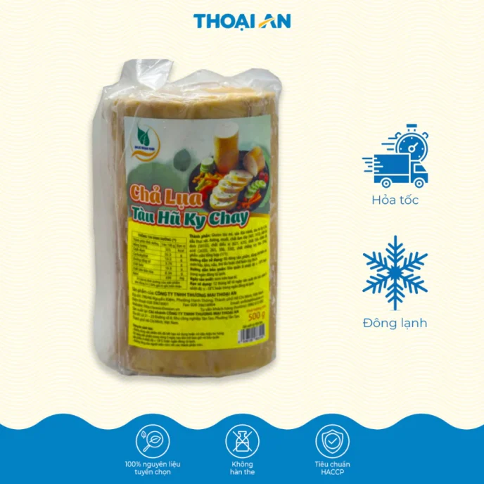Chả lụa tàu hũ ky chay Thoại An 500g (Đông lạnh)