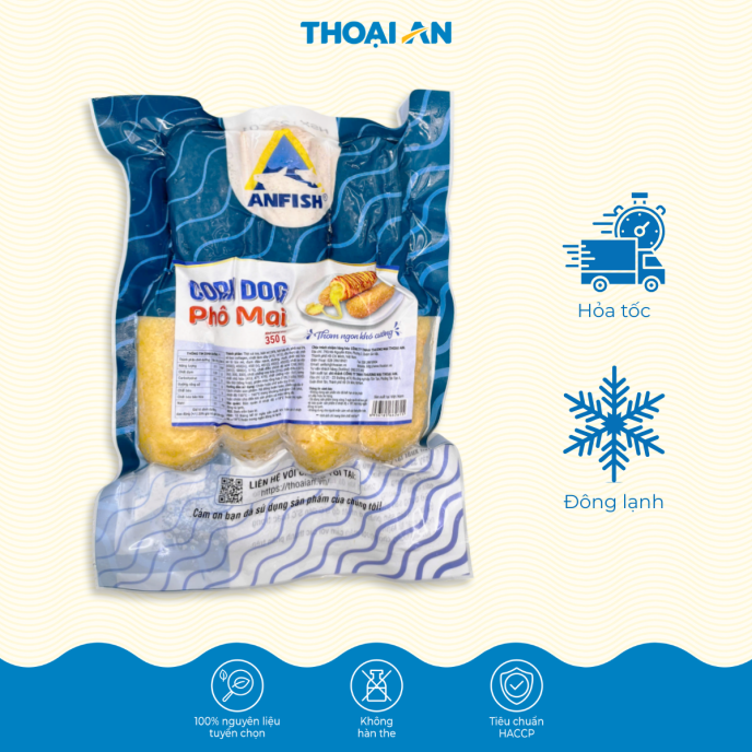 Corn dog phô mai Thoại An 350g (Đông lạnh)